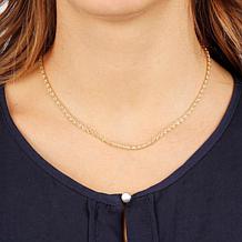 Radiance by Absolute™ 16" Sterling Silver Caged Tennis Necklace