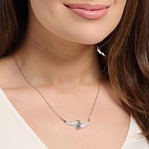 Radiance by Absolute 1.67ctw CZ Emerald Bypass Pendant Necklace