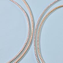 Radiance by Absolute™ 20" 4mm Princess Magnetic Clasp Tennis Necklace