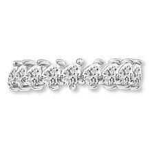 Radiance by Absolute™ 2.45ctw Pear-Cut Semi-Eternity Ring