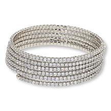 Radiance by Absolute™ 25.50ctw Simulated Diamond Coiled Wrap Bracelet 
