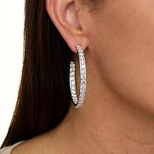 Radiance by Absolute™ 25.80ctw 2" Inside-Outside Hoop Earrings
