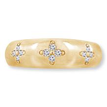 Radiance by Absolute™ .26ctw Starburst Dome Stack Ring