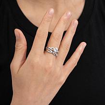 Radiance by Absolute™ 3.12ctw Twist-Shank Solitaire Ring 2-piece Set