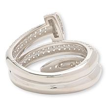 Radiance by Absolute™ 3.20ctw Nail-Design Wrap Bypass Ring