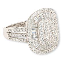 Radiance by Absolute™ 3.2ctw Oval Tapered Baguette Cluster Ring