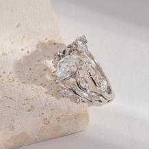 Radiance by Absolute™ 3.34ctw Round Stone Vine Design Boxed Ring Set