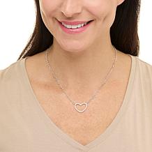 Radiance by Absolute™ .33ctw Pavé Open Shape Paperclip Chain Necklace