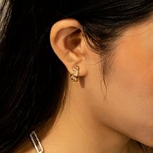 Radiance by Absolute™ .36ctw Scattered Baguette Hugger Hoop Earrings