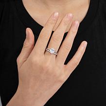 Radiance by Absolute™ 3.7ctw Solitaire Pavé Bridal Ring 2-piece Set
