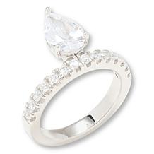 Radiance by Absolute™ 3.90ctw Pear Cut Floating Ring