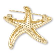 Radiance by Absolute™ 4.74ctw Sterling Silver Pavé Starfish Pin