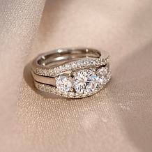 Radiance by Absolute™ 5.39ctw 3-Stone Oval Engagement Ring Set