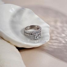 Radiance by Absolute™ 5.78ctw Halo Bridal Ring 2-piece Set