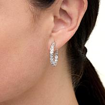Radiance by Absolute™ 6.40ctw Heart Bezel-Set Hoop Earrings