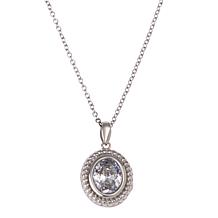 Radiance by Absolute™ 6.50ctw Rope Border Locket Pendant with Chain