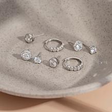 Radiance by Absolute™ 7.60ctw Mixed Design Earrings 4-piece Set