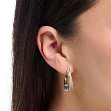 Radiance by Absolute™ 9.17ctw Emerald-Cut Stone Bypass Earrings