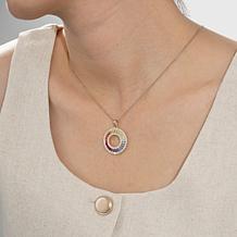 Radiance by Absolute™ 9.76ctw Round & Baguette Rainbow Circle Pendant