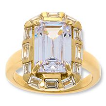 Radiance by Absolute™ 9.80ctw Emerald Cut and Baguette Frame Ring 