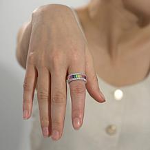 Radiance by Absolute™ Baguette and Pavé Rainbow Eternity Ring