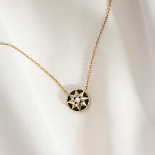 Radiance by Absolute™ Black Onyx-Color North Star Pendant Necklace