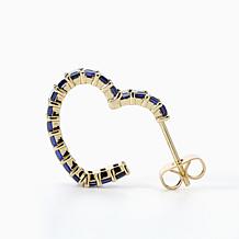 Radiance by Absolute™ CZ-Accented Open-Heart Hoop Earrings