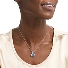 Radiance by Absolute™ CZ Emerald Cut and Baguette Pendant with Chain