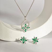 Radiance by Absolute™ Floria Green Stone Necklace and Earrings Set