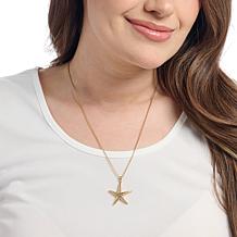 Radiance by Absolute™ Flush-Set Starfish Pendant Necklace