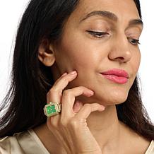 Radiance by Absolute™ Goldtone Rectangle Dial Ring Watch