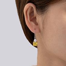 Radiance by Absolute™ Green Asscher Cut and Square Drop Earrings
