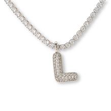 Radiance by Absolute™ Initial Tennis Necklace - Silvertone