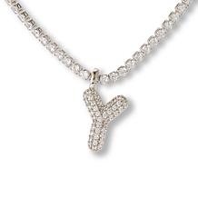 Radiance by Absolute™ Initial Tennis Necklace - Silvertone
