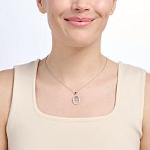 Radiance by Absolute Oval Framed Initial Pendant
