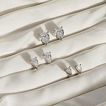 Radiance by Absolute™ Pear Cut 3-pair Solitaire Stud Earrings Set