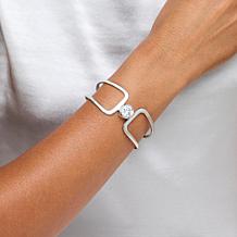 Radiance by Absolute™ Platinum-Plated Negative Space Solitaire Cuff