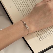 Radiance by Absolute™ Platinum-Plated Simulated Diamond Bow Bracelet