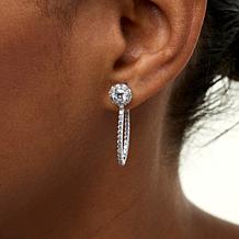 Radiance by Absolute™ Round Halo Convertible Stud Hoop Earrings