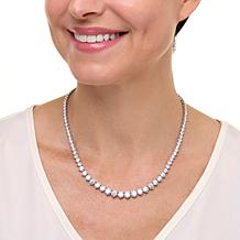 Radiance by Absolute™ Round Magic Magnet Clasp Riviera Line Necklace
