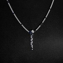 Radiance by Absolute™ Sapphire-Color and Clear Linear Drop Necklace