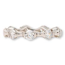 Radiance by Absolute™ Silvertone CZ Eternity Stacker Ring