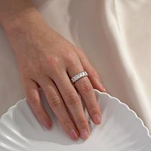 Radiance by Absolute™ Simulated Diamond Emerald Cut Eternity Ring