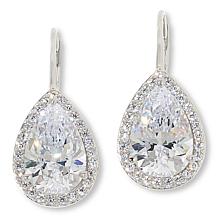 Radiance by Absolute™ Simulated Diamond Halo Leverback Drop Earrings