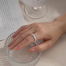 Radiance by Absolute™ Simulated Diamond Oval Prong-Set Eternity Ring