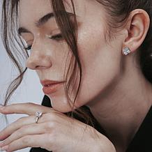 Radiance by Absolute™ Square and Round Solitaire Stud Earrings