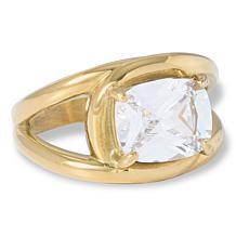 Radiance by Absolute™ Stainless Steel Cushion CZ Ring
