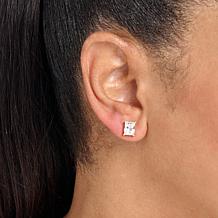 Radiance by Absolute™ Sterling Silver 6x8mm Emerald Cut Stud Earrings