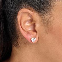 Radiance by Absolute™ Sterling Silver 9mm Heart Stud Earrings