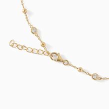 Radiance by Absolute™ Sterling Silver Bead Station Anklet